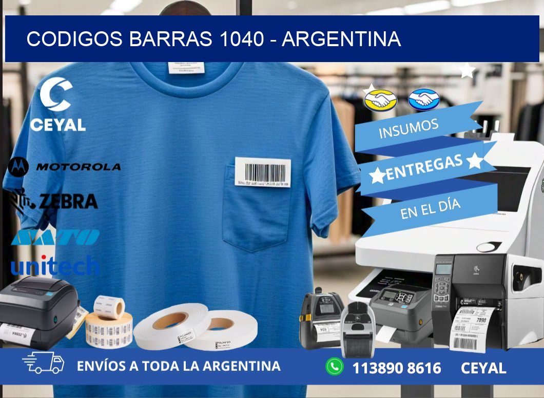 CODIGOS BARRAS 1040 - ARGENTINA