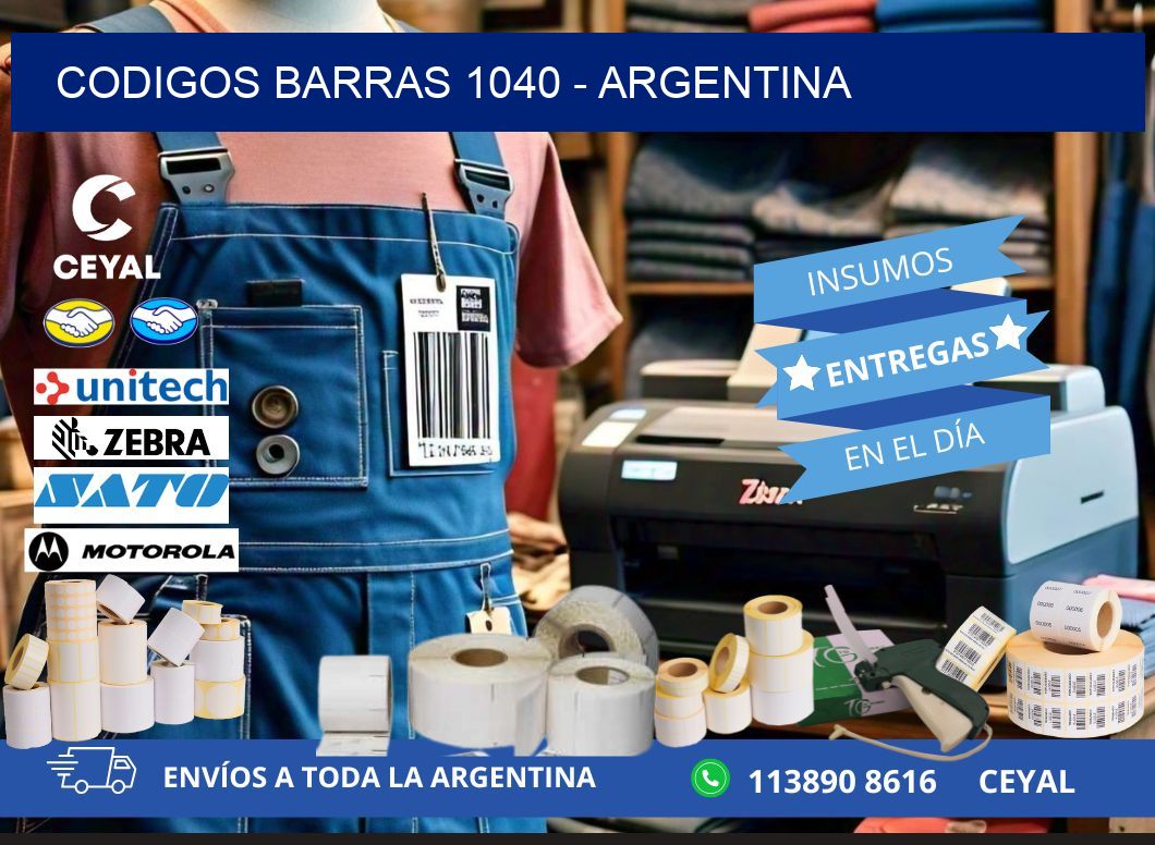 CODIGOS BARRAS 1040 – ARGENTINA