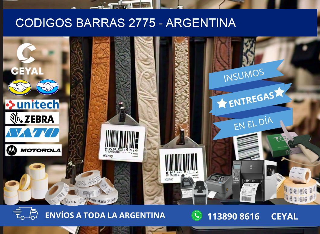 CODIGOS BARRAS 2775 - ARGENTINA