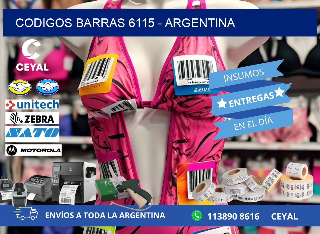 CODIGOS BARRAS 6115 - ARGENTINA