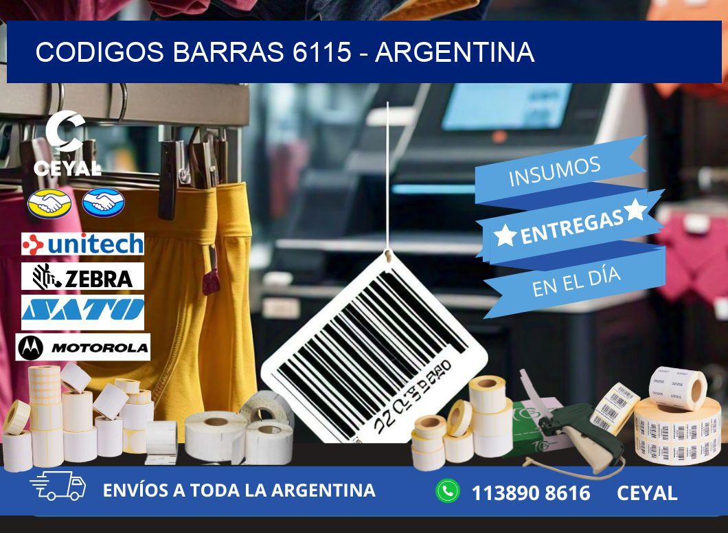 CODIGOS BARRAS 6115 - ARGENTINA