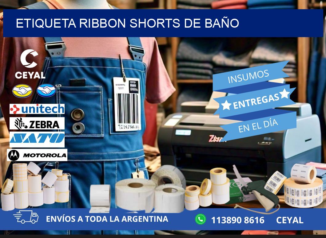 ETIQUETA RIBBON SHORTS DE BAÑO