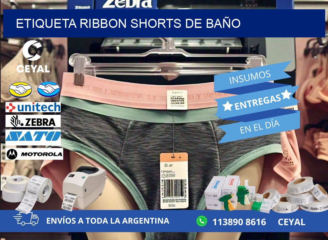 ETIQUETA RIBBON SHORTS DE BAÑO