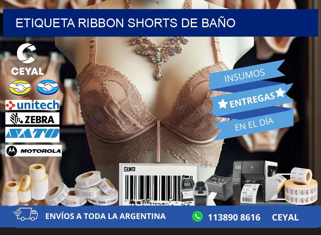 ETIQUETA RIBBON SHORTS DE BAÑO