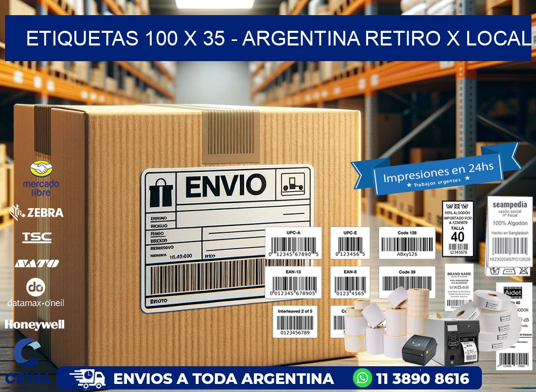 ETIQUETAS 100 x 35 – ARGENTINA RETIRO X LOCAL