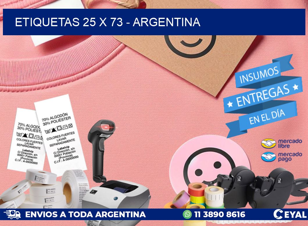 ETIQUETAS 25 x 73 - ARGENTINA