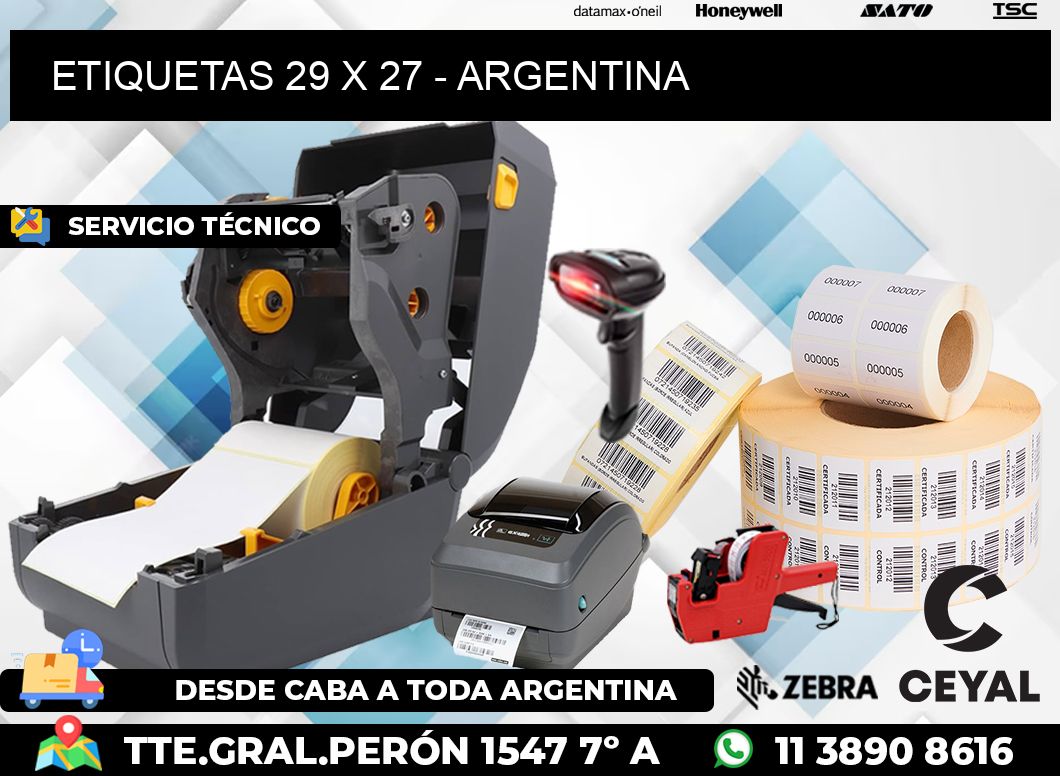 ETIQUETAS 29 x 27 - ARGENTINA