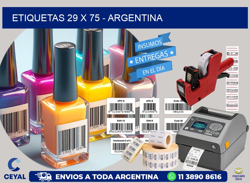 ETIQUETAS 29 x 75 - ARGENTINA