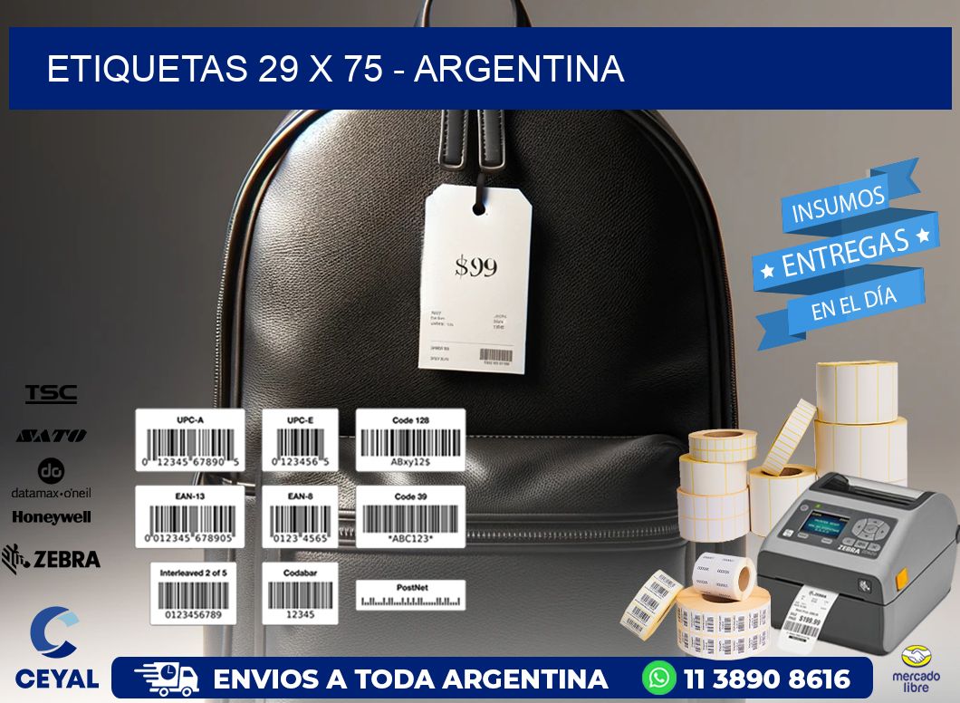 ETIQUETAS 29 x 75 - ARGENTINA