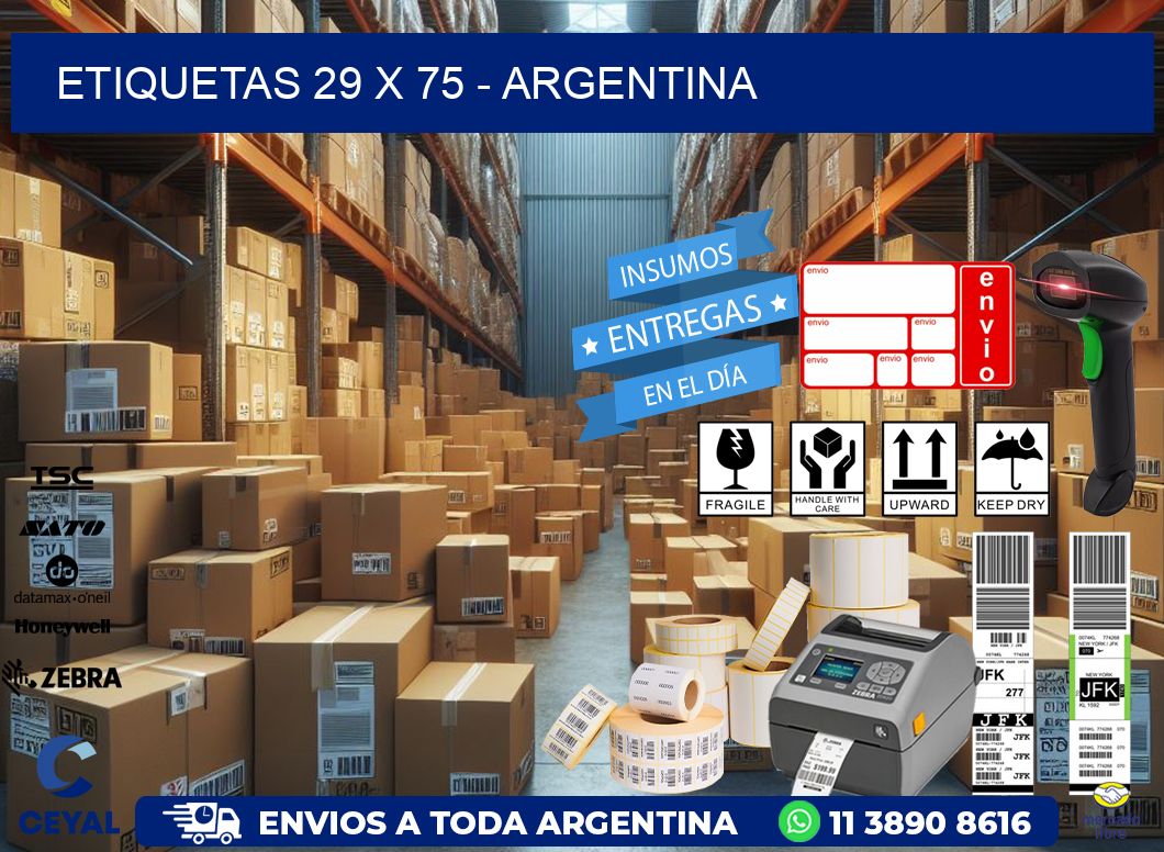 ETIQUETAS 29 x 75 - ARGENTINA