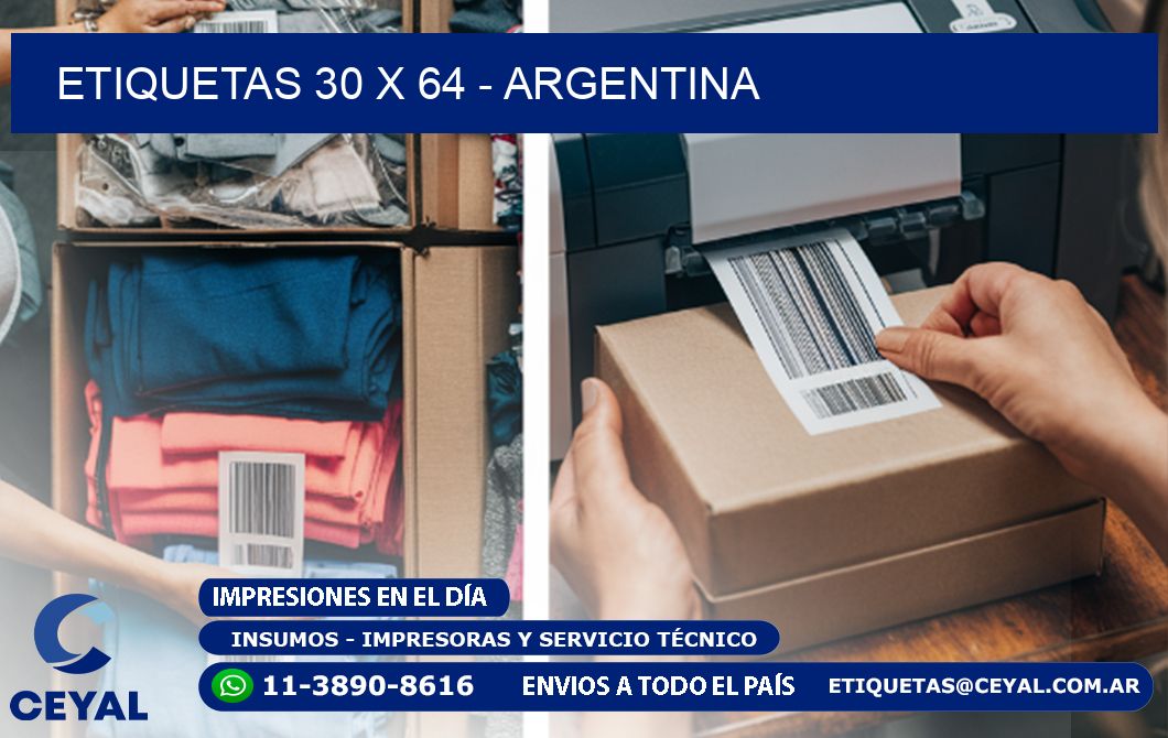 ETIQUETAS 30 x 64 - ARGENTINA