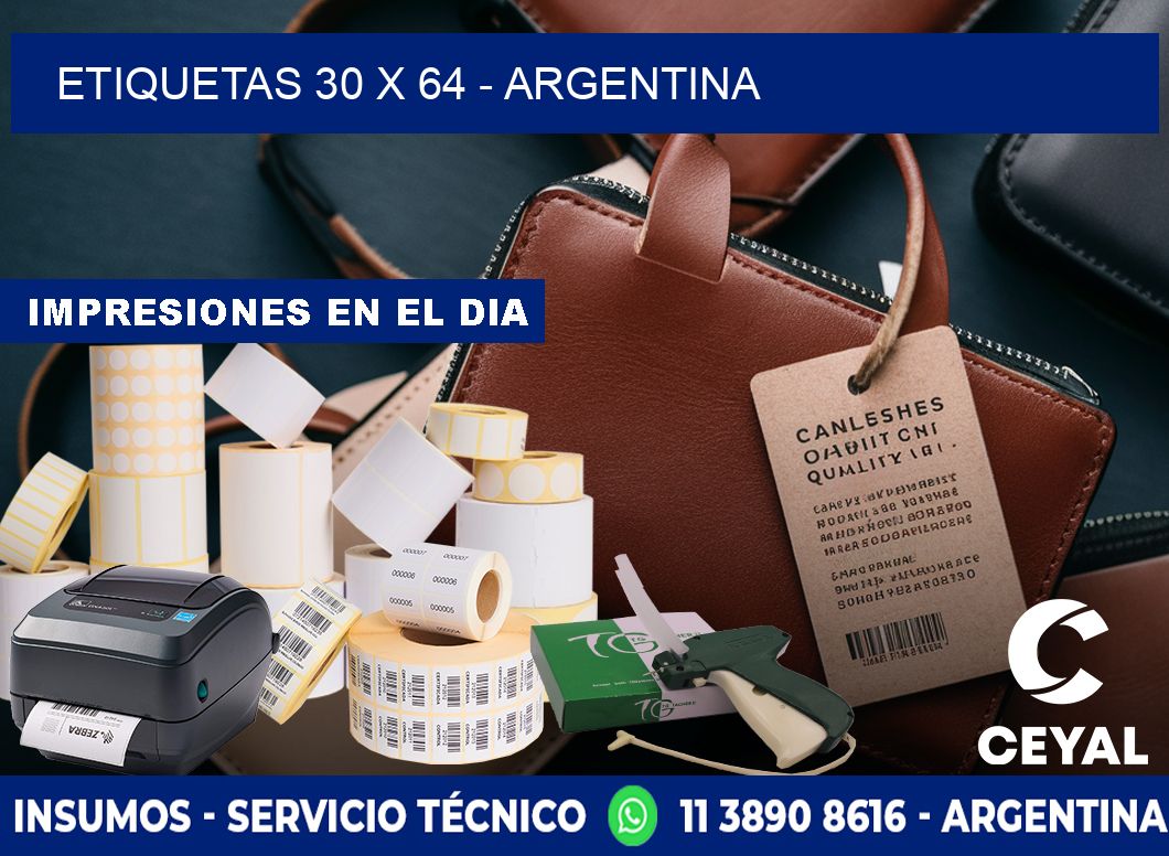 ETIQUETAS 30 x 64 - ARGENTINA