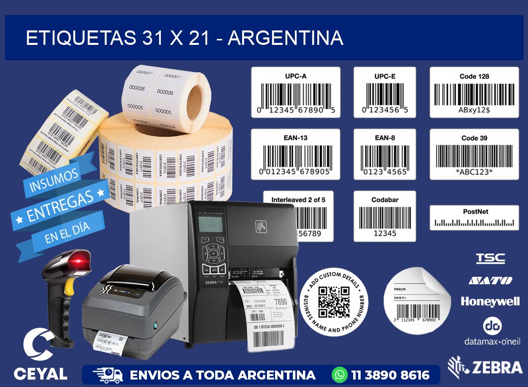 ETIQUETAS 31 x 21 - ARGENTINA