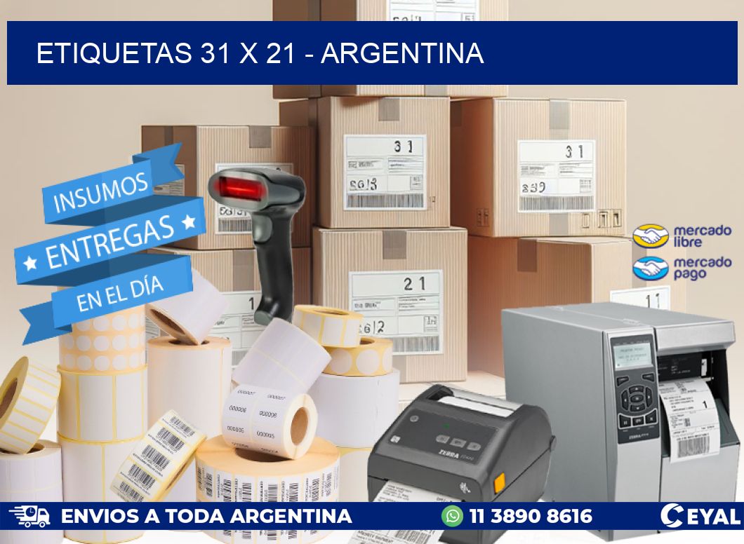 ETIQUETAS 31 x 21 - ARGENTINA