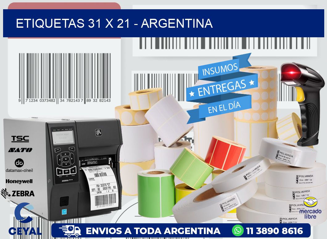 ETIQUETAS 31 x 21 - ARGENTINA