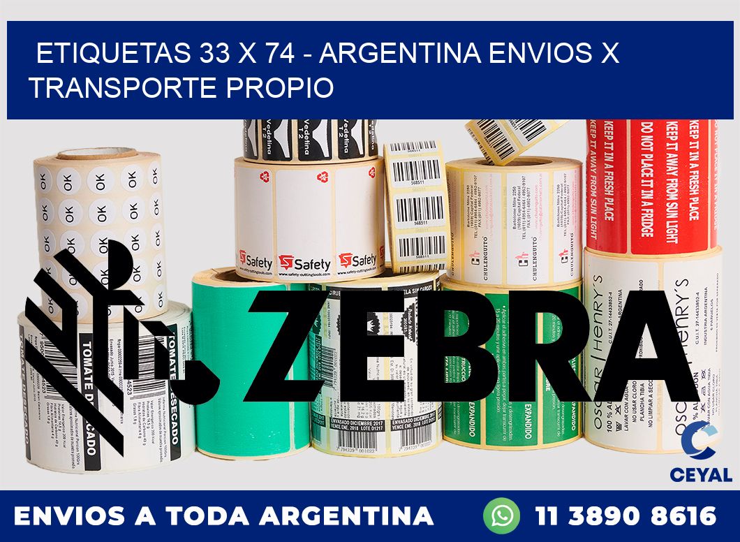 ETIQUETAS 33 x 74 – ARGENTINA ENVIOS X TRANSPORTE PROPIO