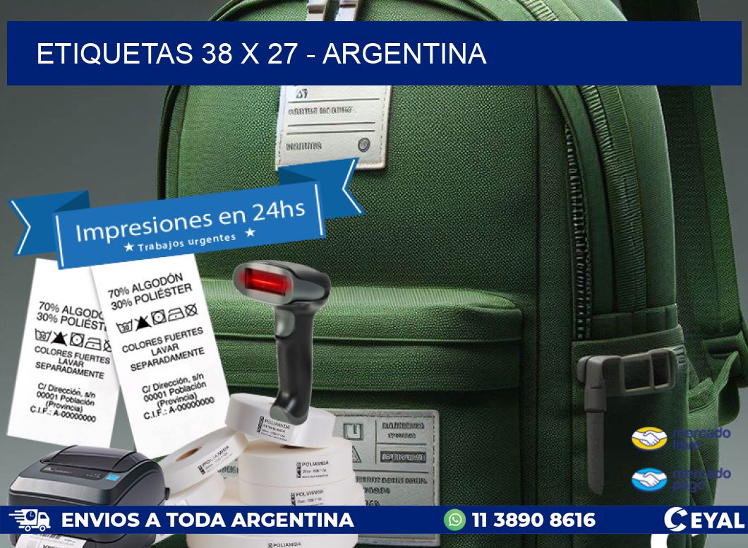 ETIQUETAS 38 x 27 - ARGENTINA