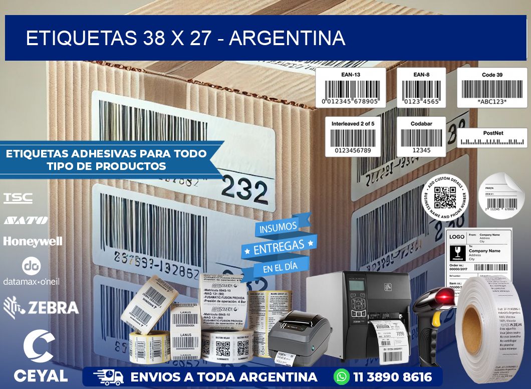 ETIQUETAS 38 x 27 - ARGENTINA