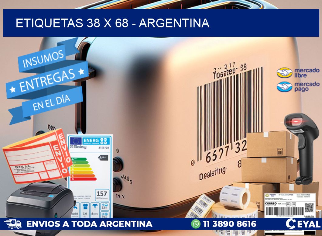 ETIQUETAS 38 x 68 - ARGENTINA