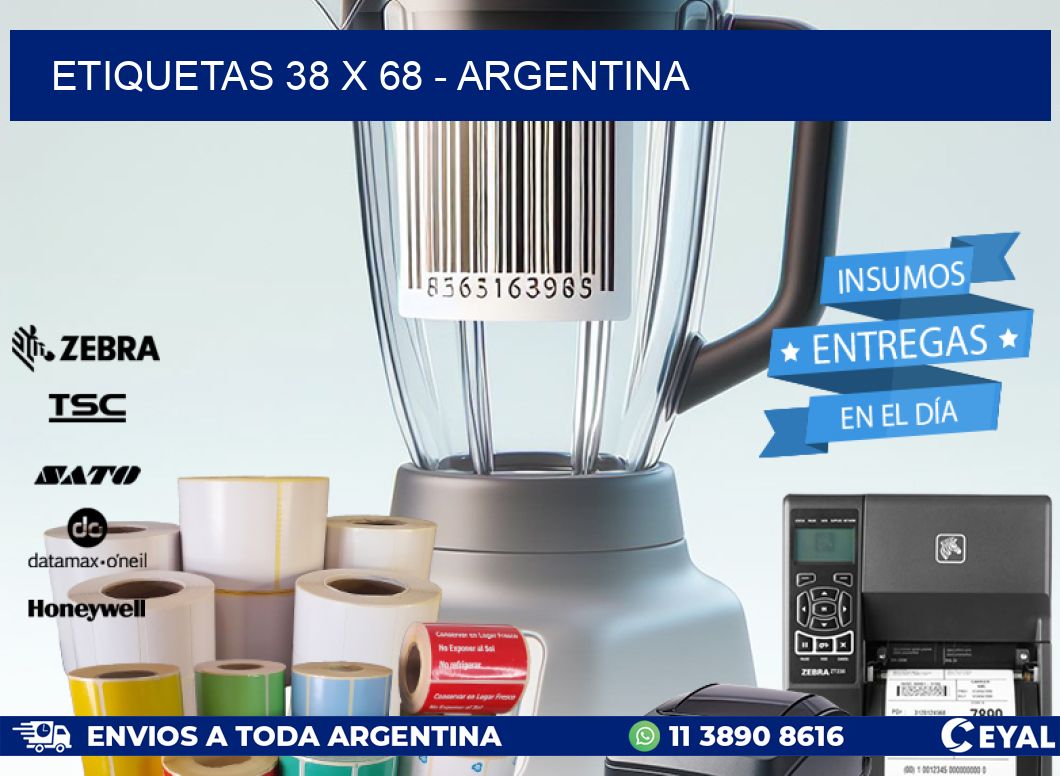 ETIQUETAS 38 x 68 - ARGENTINA