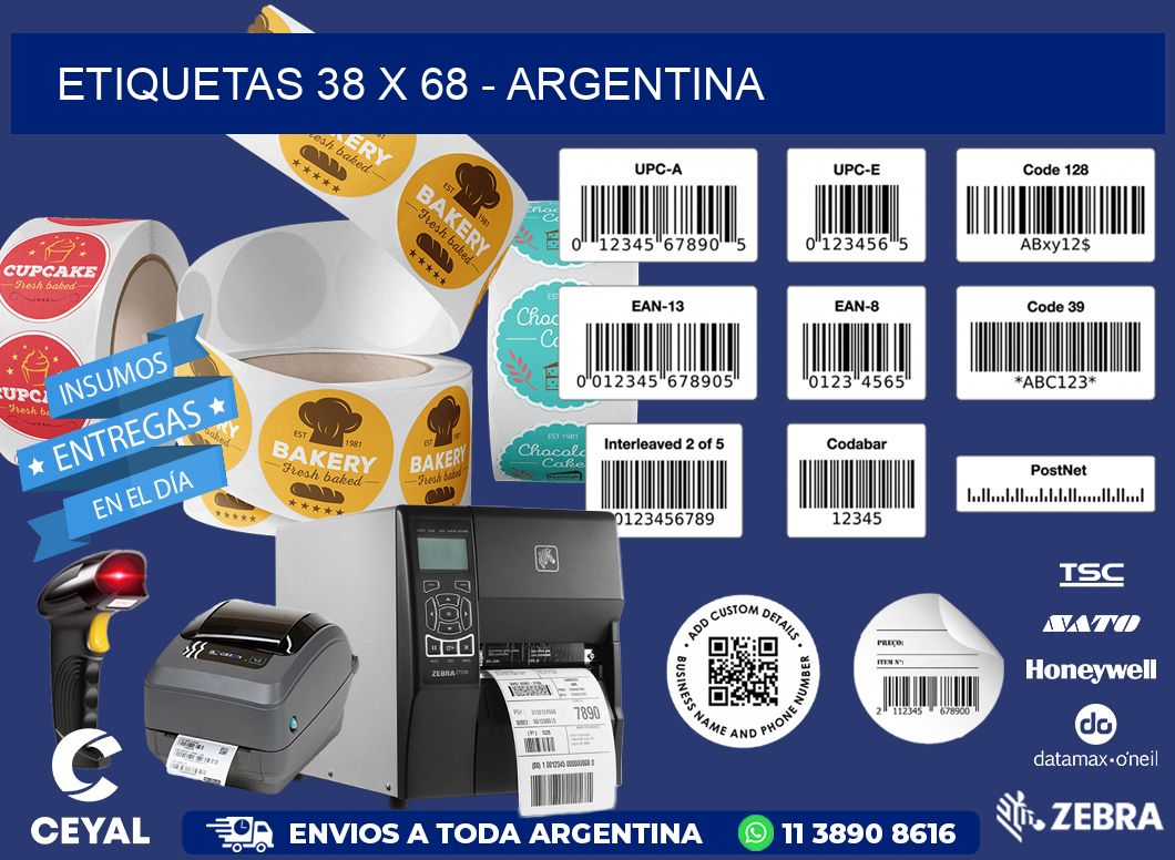 ETIQUETAS 38 x 68 - ARGENTINA