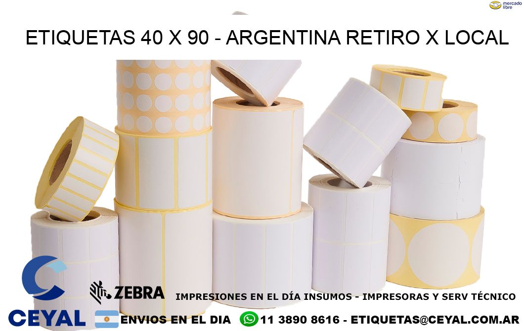 ETIQUETAS 40 x 90 – ARGENTINA RETIRO X LOCAL