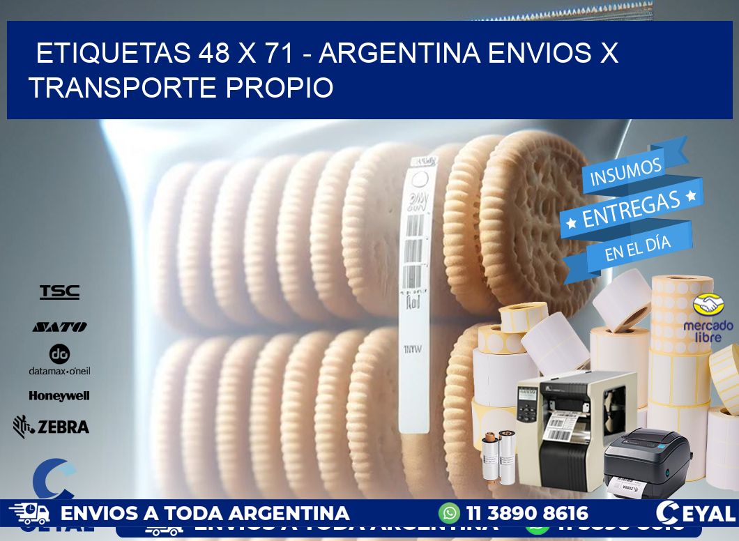 ETIQUETAS 48 x 71 - ARGENTINA ENVIOS X TRANSPORTE PROPIO