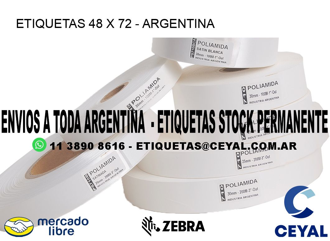 ETIQUETAS 48 x 72 - ARGENTINA