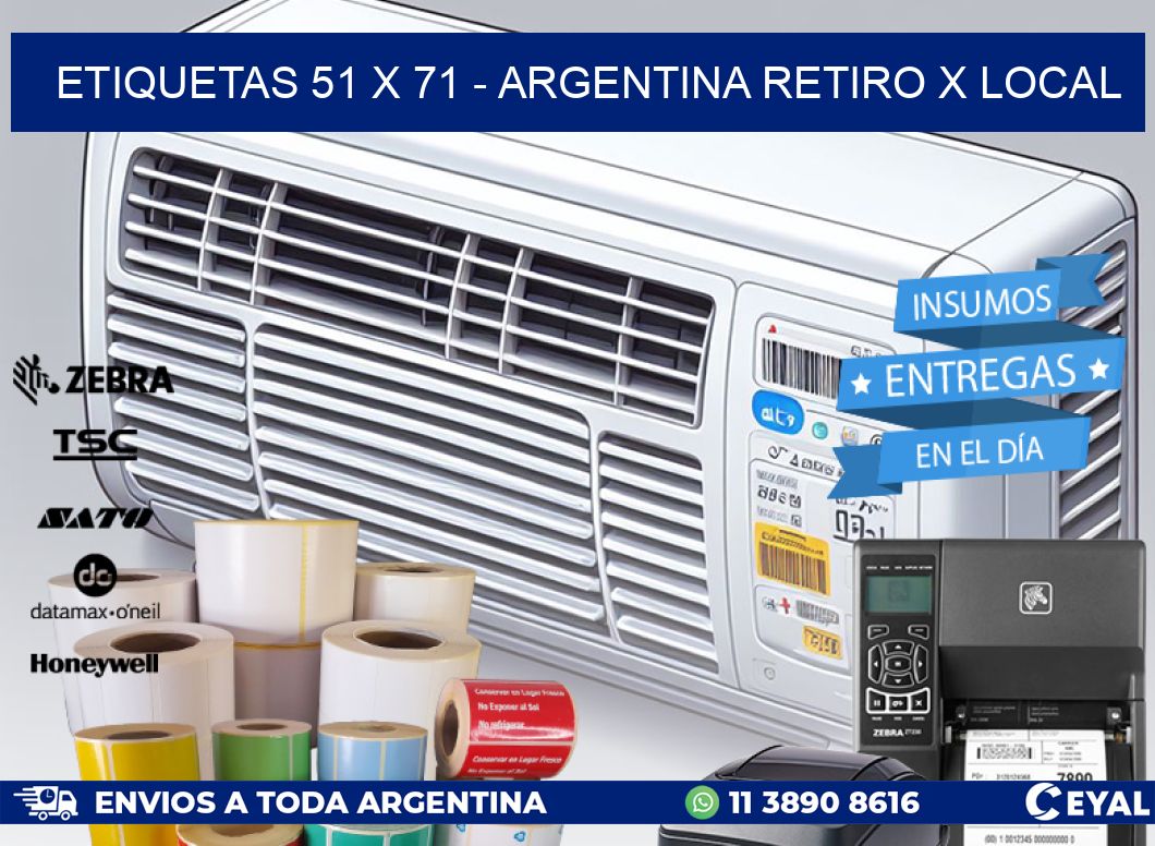 ETIQUETAS 51 x 71 - ARGENTINA RETIRO X LOCAL