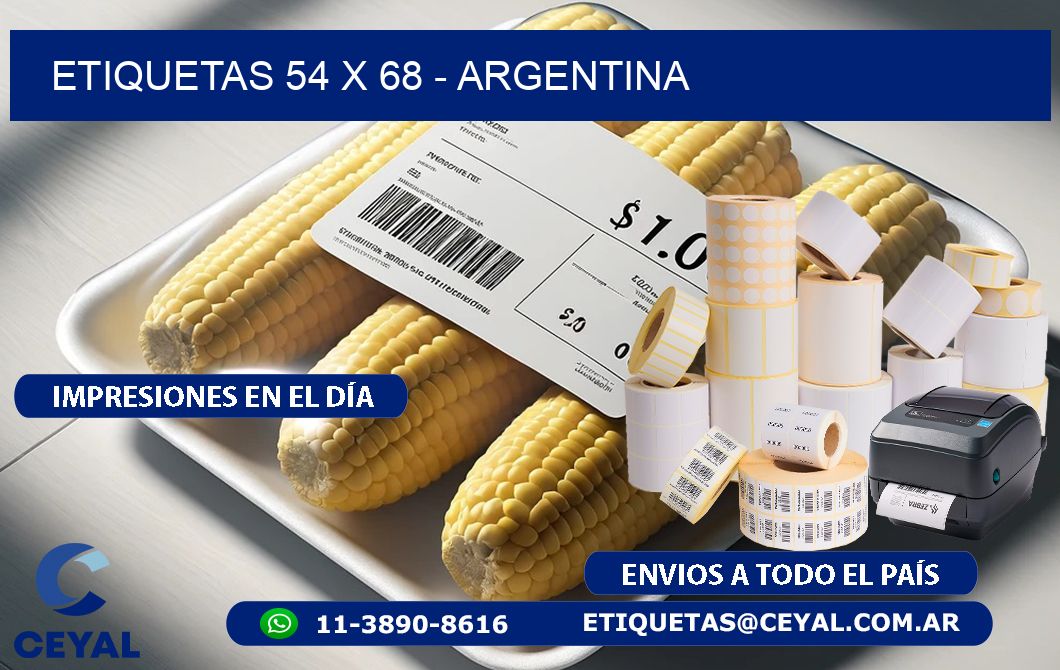 ETIQUETAS 54 x 68 - ARGENTINA