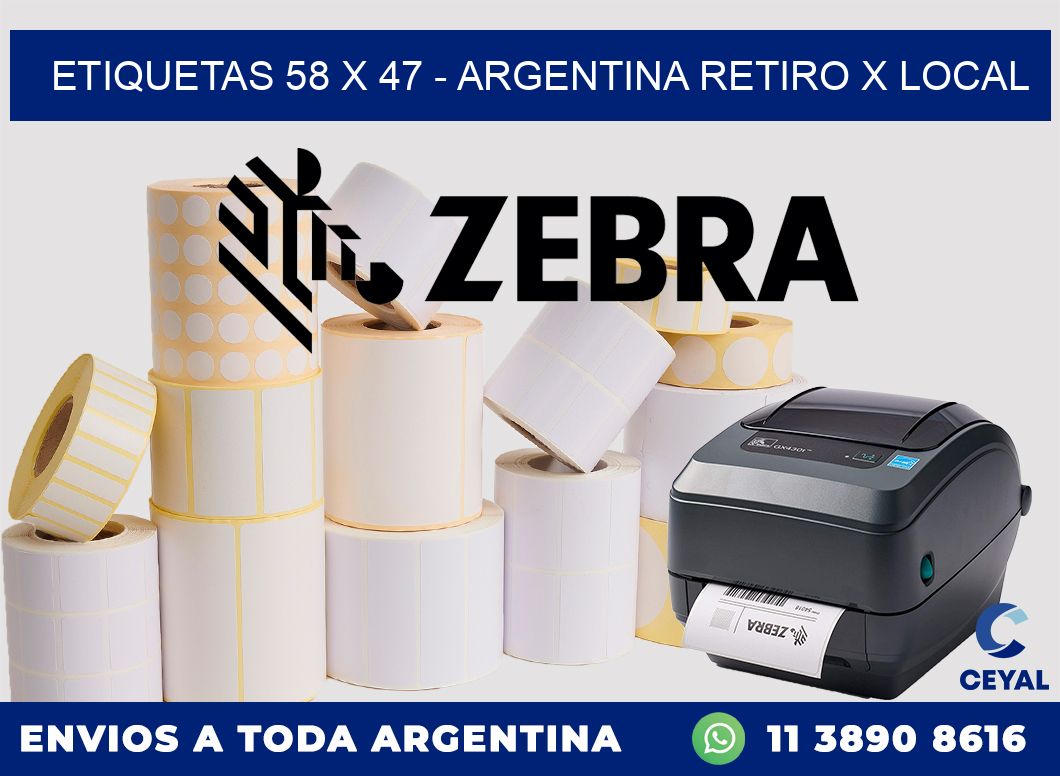 ETIQUETAS 58 x 47 – ARGENTINA RETIRO X LOCAL