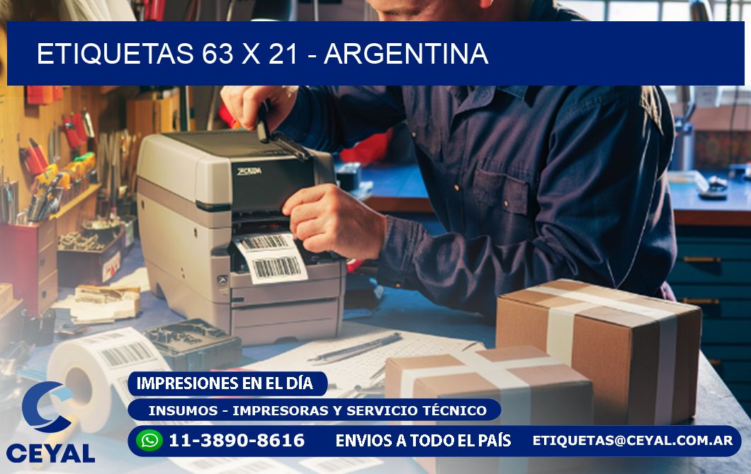 ETIQUETAS 63 x 21 - ARGENTINA