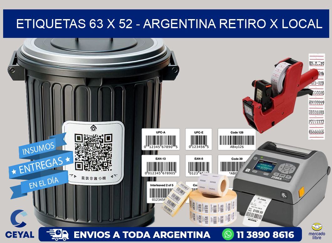 ETIQUETAS 63 x 52 – ARGENTINA RETIRO X LOCAL