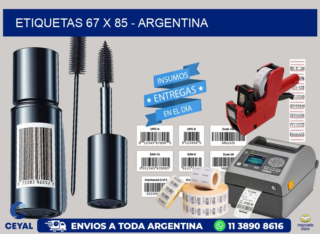 ETIQUETAS 67 x 85 - ARGENTINA