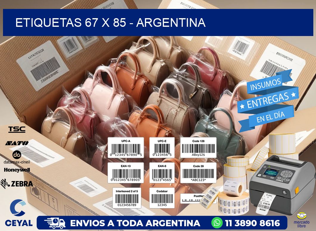 ETIQUETAS 67 x 85 - ARGENTINA