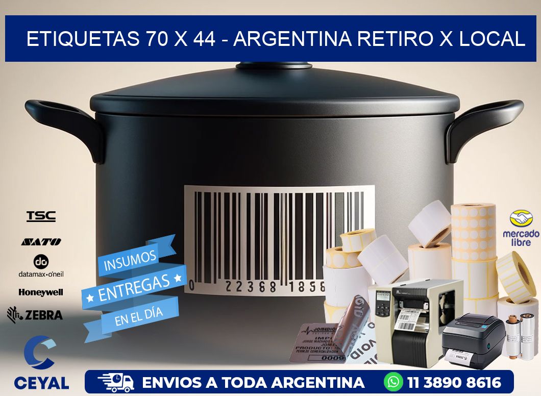 ETIQUETAS 70 x 44 - ARGENTINA RETIRO X LOCAL