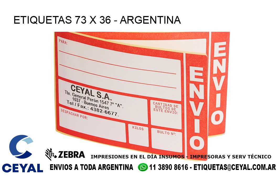 ETIQUETAS 73 x 36 - ARGENTINA