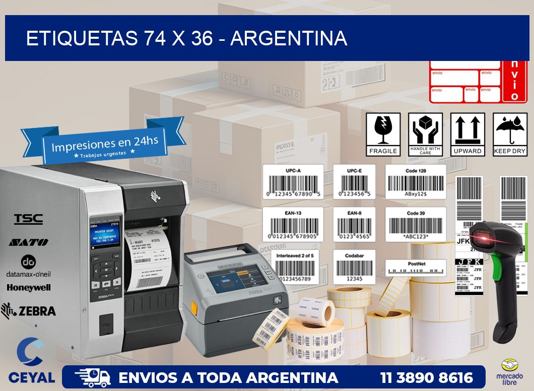 ETIQUETAS 74 x 36 - ARGENTINA