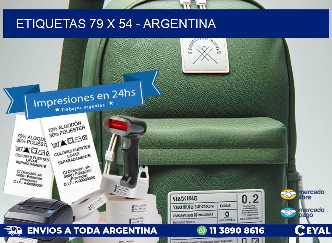 ETIQUETAS 79 x 54 - ARGENTINA