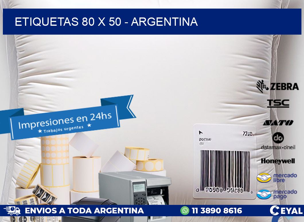 ETIQUETAS 80 x 50 - ARGENTINA