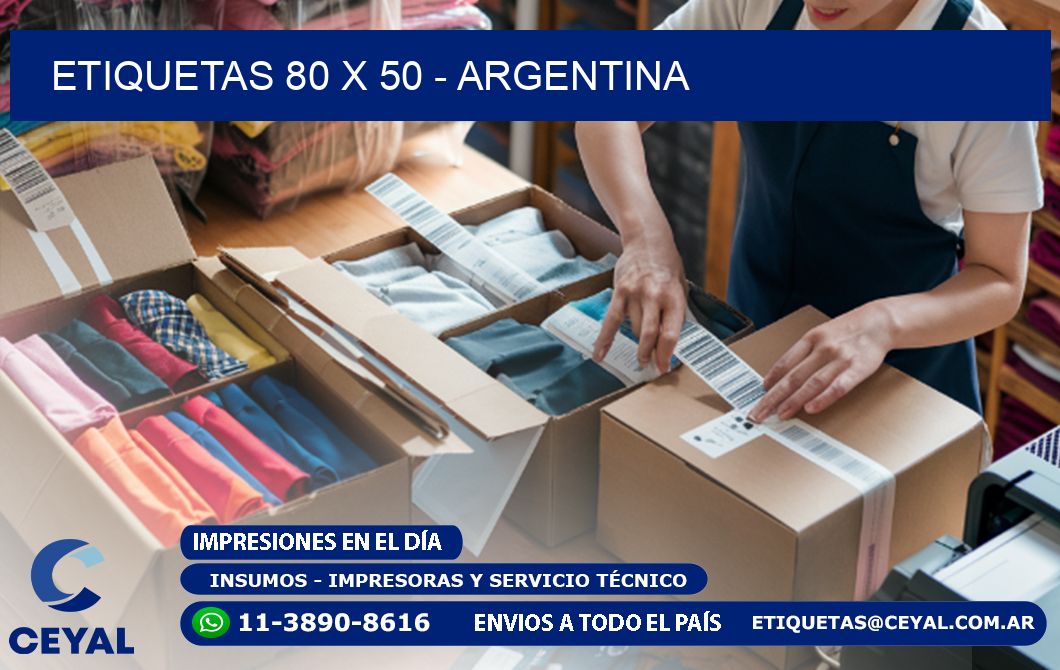 ETIQUETAS 80 x 50 - ARGENTINA