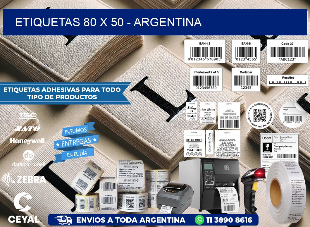 ETIQUETAS 80 x 50 - ARGENTINA