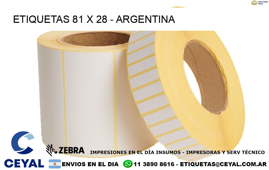 ETIQUETAS 81 x 28 - ARGENTINA