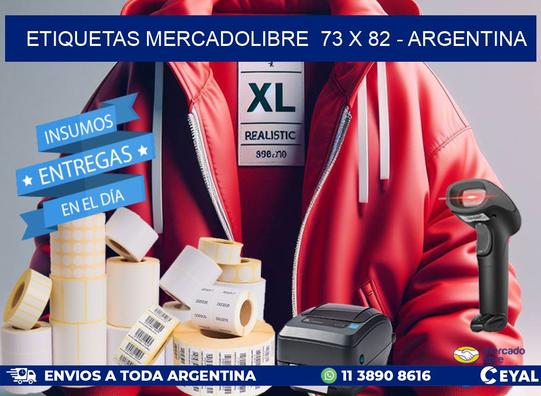 ETIQUETAS MERCADOLIBRE  73 x 82 - ARGENTINA