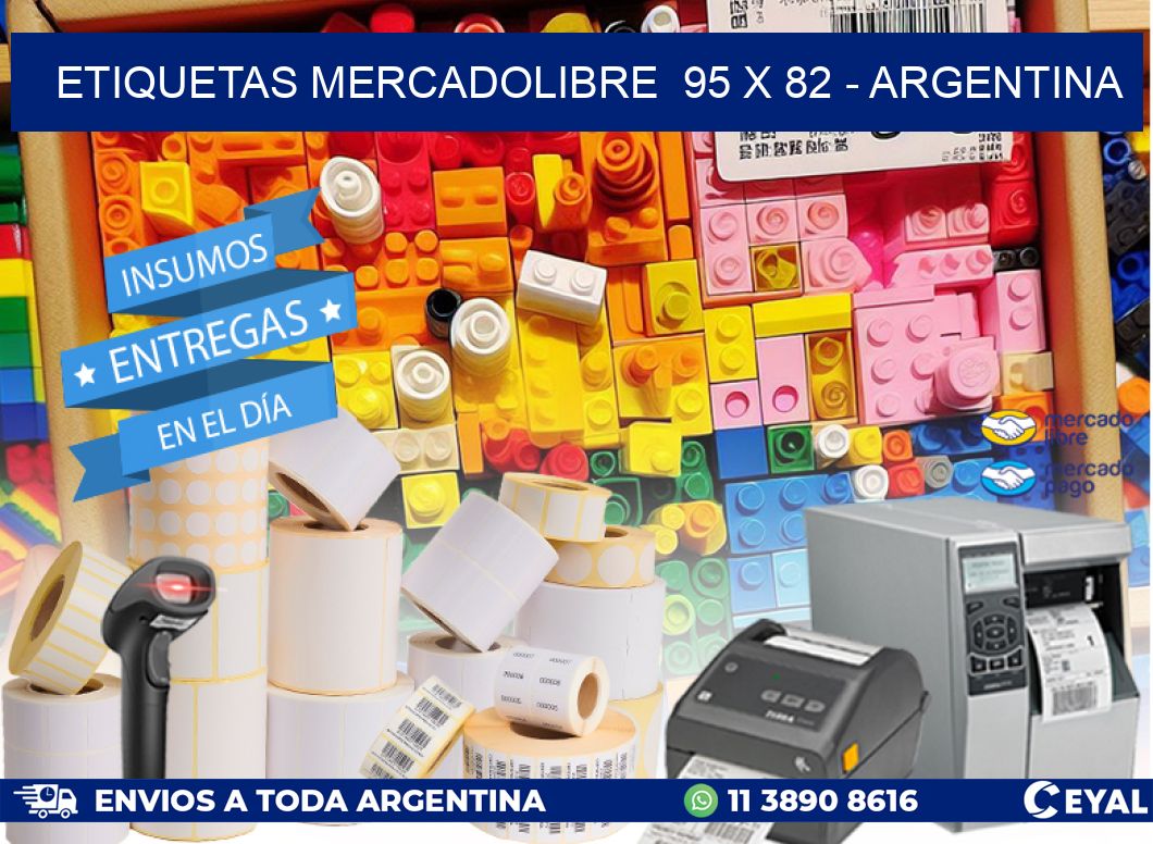 ETIQUETAS MERCADOLIBRE  95 x 82 - ARGENTINA