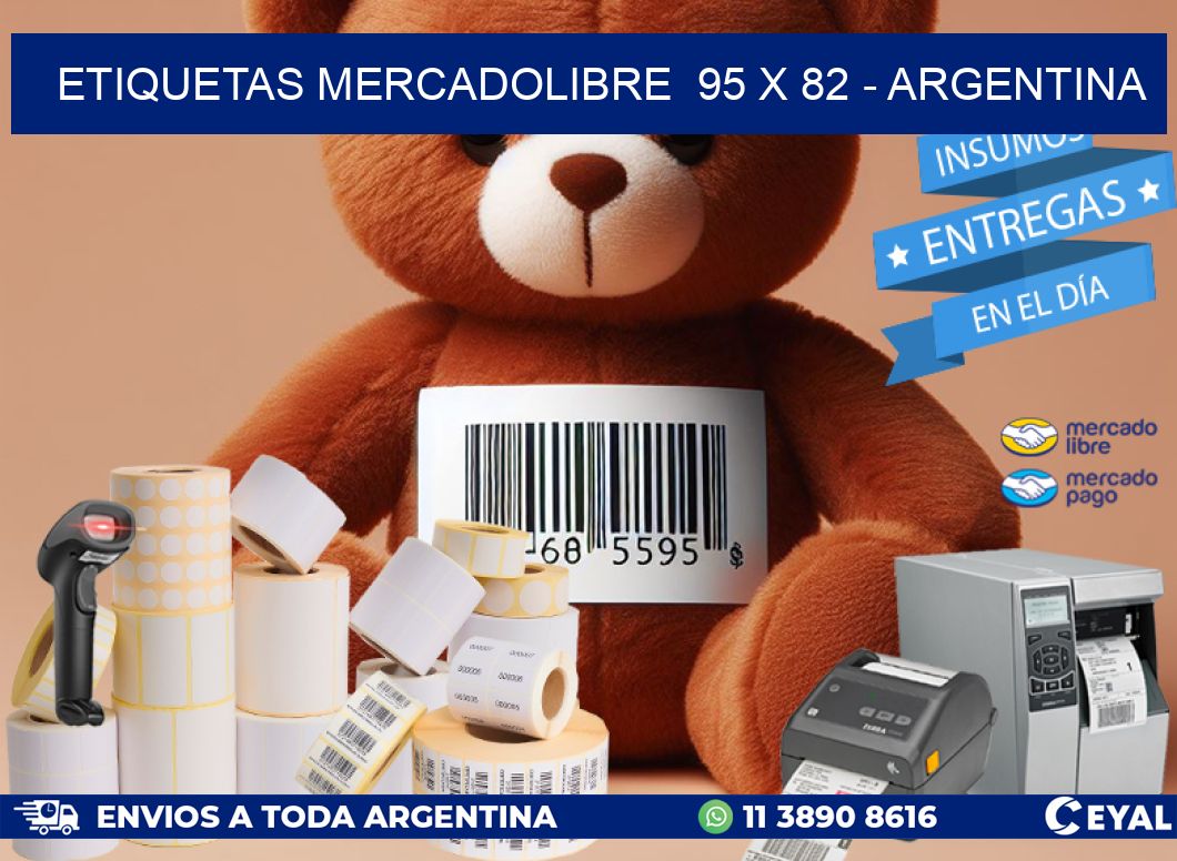 ETIQUETAS MERCADOLIBRE  95 x 82 - ARGENTINA