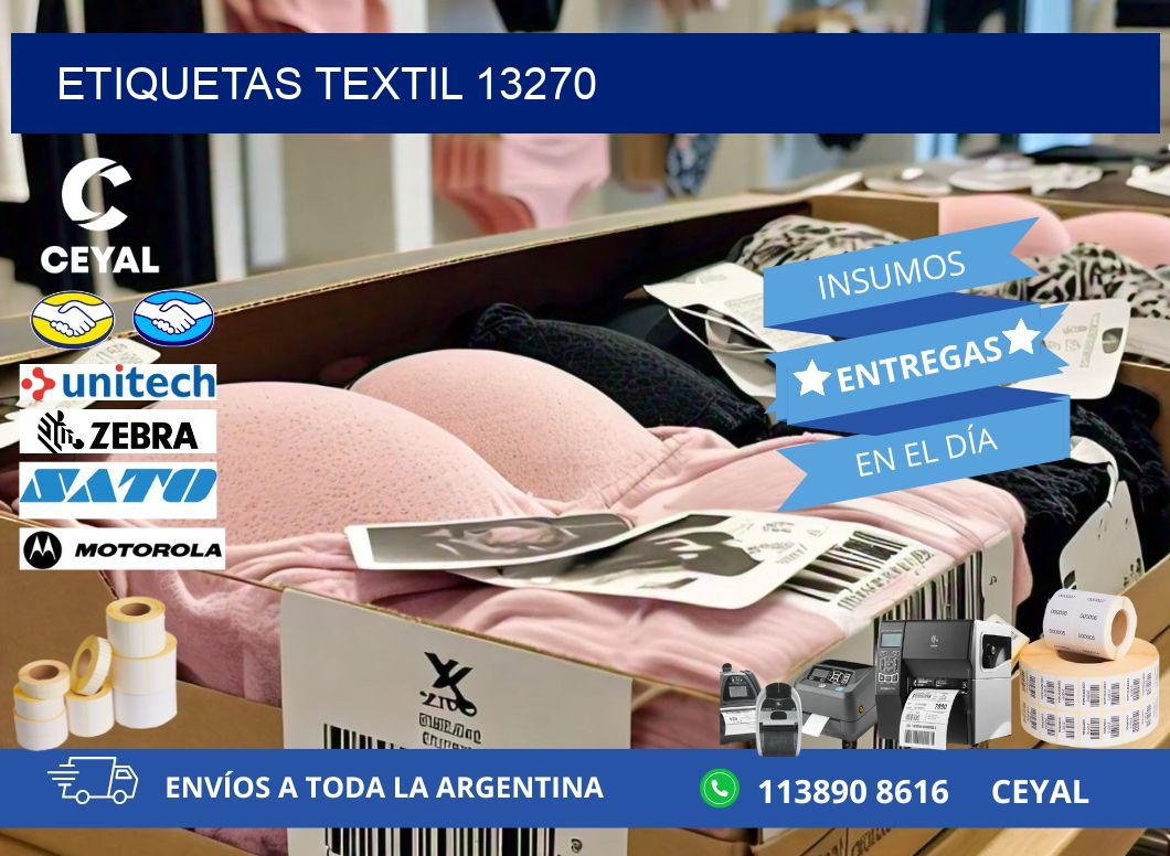 ETIQUETAS TEXTIL 13270