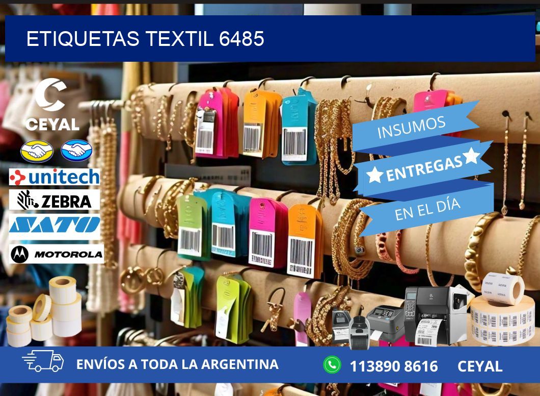 ETIQUETAS TEXTIL 6485