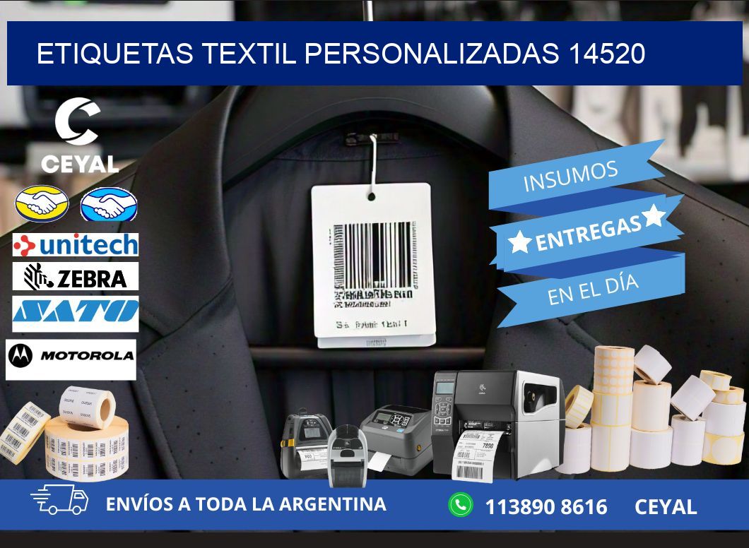 ETIQUETAS TEXTIL PERSONALIZADAS 14520