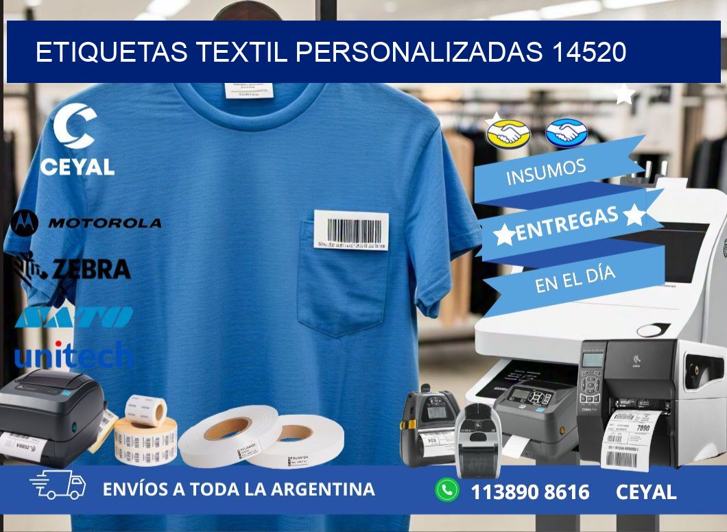 ETIQUETAS TEXTIL PERSONALIZADAS 14520